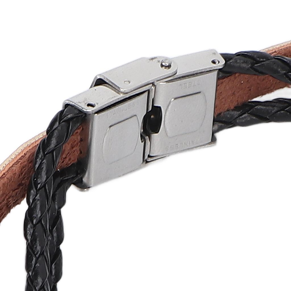 Retro Sports Watch Band Metal Beads Leather Wrist Watch Strap Replacement for 5 4