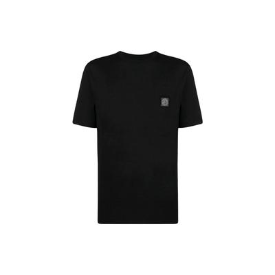 Loose Fit Crew Neck Solid Color Short Sleeve T-Shirt Men Tops Black 101523757-A0029