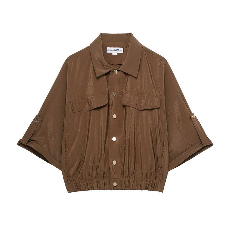 TAOP&ZA Spring/Summer Women's Casual Lapel Shirt & Tapered Pants Set