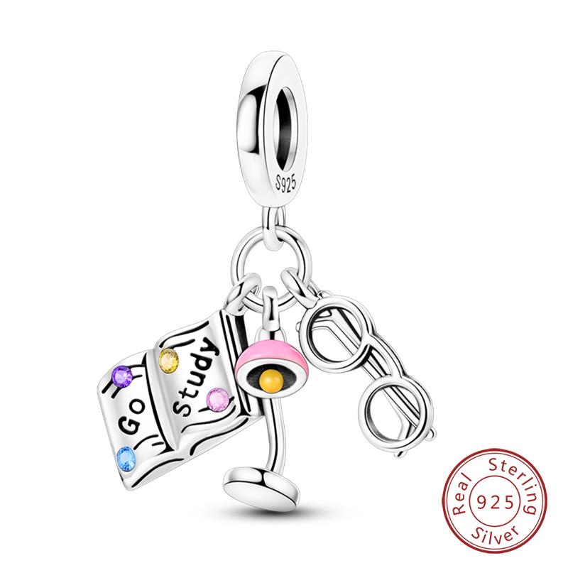 100% Copper Luggage Earth Camera Golf Rugby Helmet Charms Pendants Fit Qikaola Original Bracelets Diy Jewelry