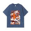 275 GSM Washed T-shirts 100% Cotton Slam Dunk V1 Akagi Print Unisex Heavy Cotton T Shirt