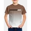 T-shirt da ragazzo Semplice Stampa Lettere Parigi Estiva Manica Corta Magliette Ampie Moda Girocollo Righe Streetwear Abbigliamento Bambini