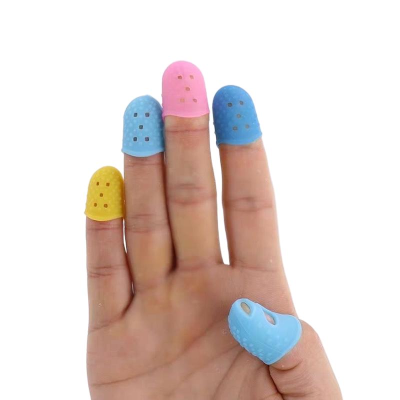 5pcs/Lot Multifunctional Silicone Thimbles Hollowed Out Breathable Protective Finger Sleeve DIY Crafts Sewing Accessories