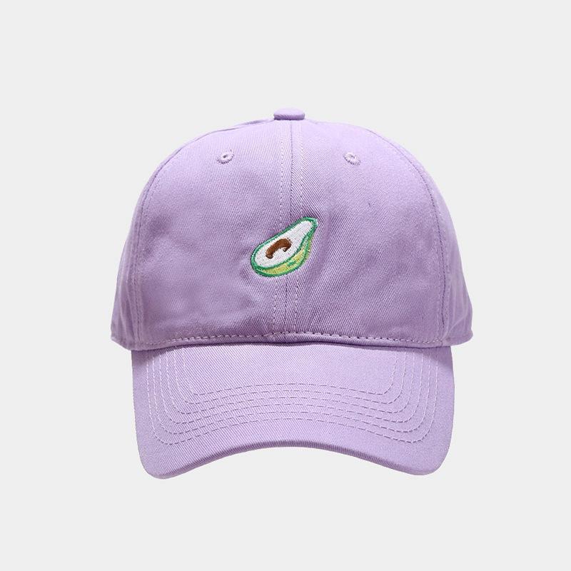 Spring new embroidered soft-top avocado cap men's and women's outdoor leisure sunscreen baseball cap