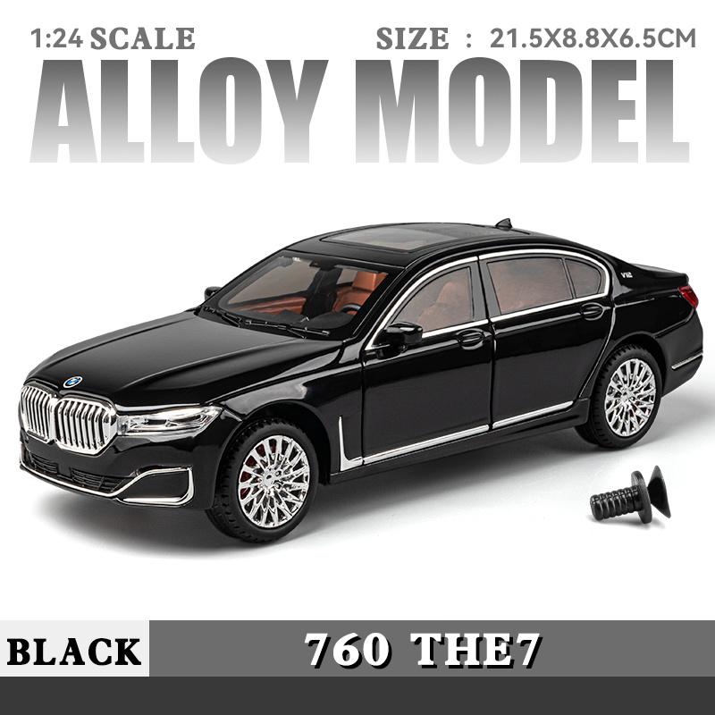 1/24 BMW 760Li Komputerowe ozdoby na biurko Stop metalu Odlew ciśnieniowy Model samochodu Zabawki dla dzieci Dekoracja butikowa Odpowiednia dla nastolatków Prezent