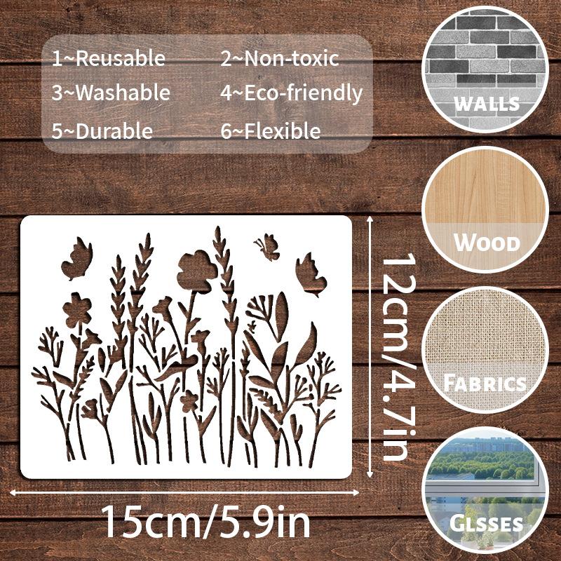 Original New Model, 20 Sheets/set, Flower Painting Template, Flower Theme Template, DIY Theme, Reusable, Handwritten Report Template