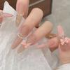 100Pcs Mix Cream Style Bowknot Nail Charms 3D Aurora Bow Flat-Back Gems Parts Nail Art Manicure Decorations