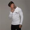Muscleguys Lapel Cotton Long-sleeved T-shirt Men's Autumn New Fashion Polo Shirt Fitness Leisure Solid