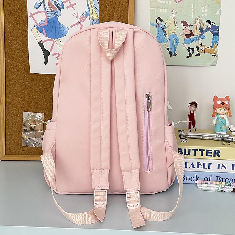 Schoolbag Cute college style schoolbag Female junior high school student Elementary school student Versatile girl Transparent pain bag Backpack Casual