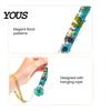 Transparent Handle Crochet Hook Floral Resin Hook, Dried Flower Clear Knitting Tool Ergonomic Metal Head with Beaded Wristlet for Arthritis