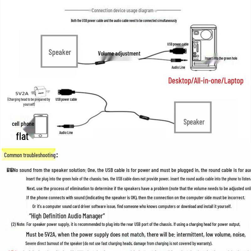 Atmosphere Light USB Wired Computer Speakers 2.0 - Compact Home/Office Sound System (Q9)