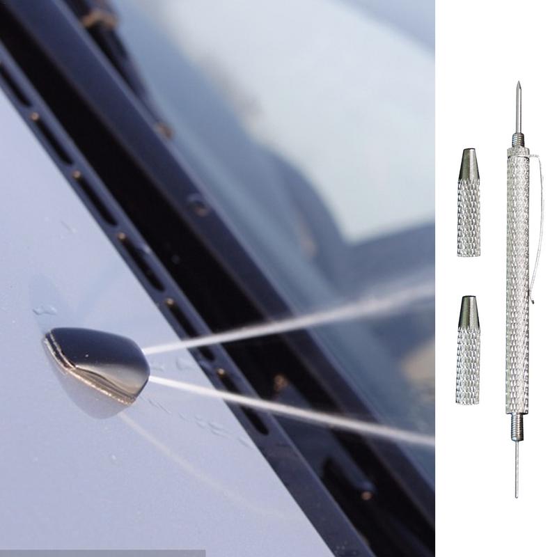 Car 2 In 1 Windshield Wiper Nozzle Adjustment Tool Car Wiper Water Spray Nozzle Cleaning Tool Adjust Water Spray Direction Tool