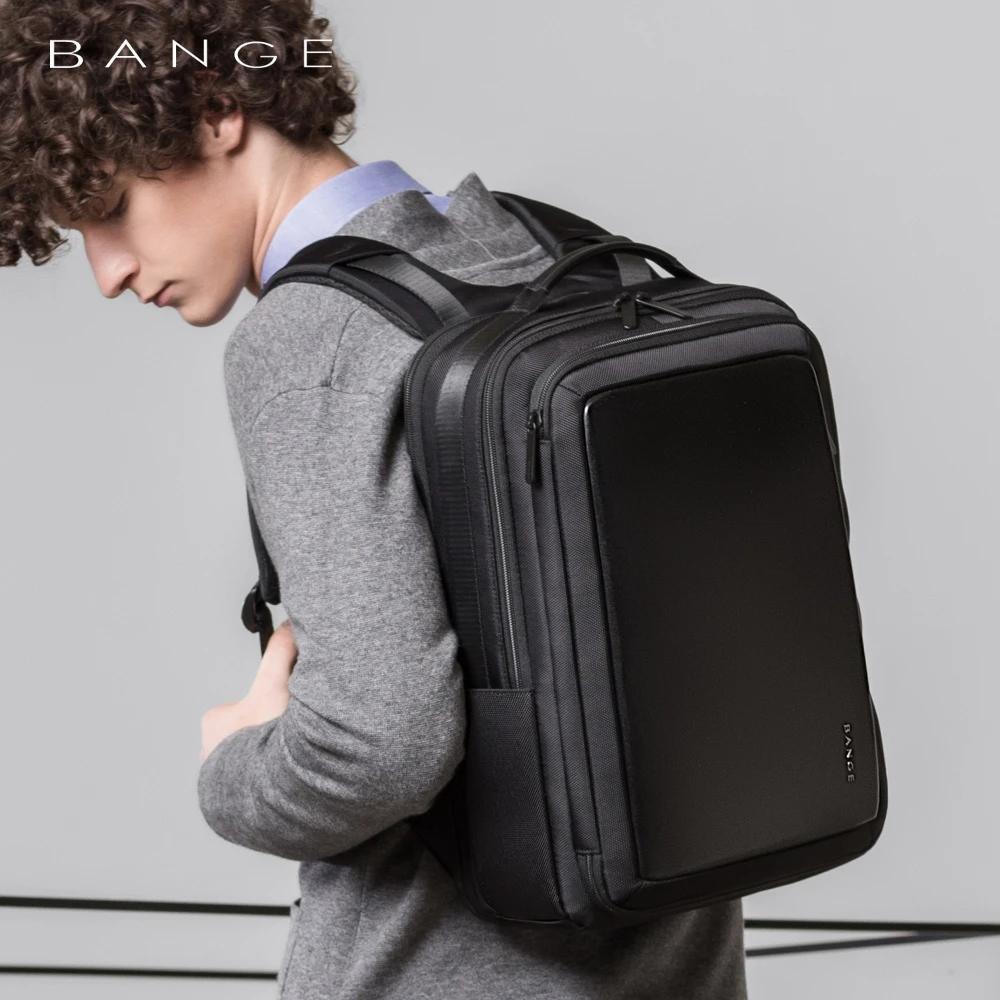 Bange Fashion Men 15"Laptop Backpack External USB Charging Computer Backpacks Anti-theft Waterproof Travel Backpack for Unisex