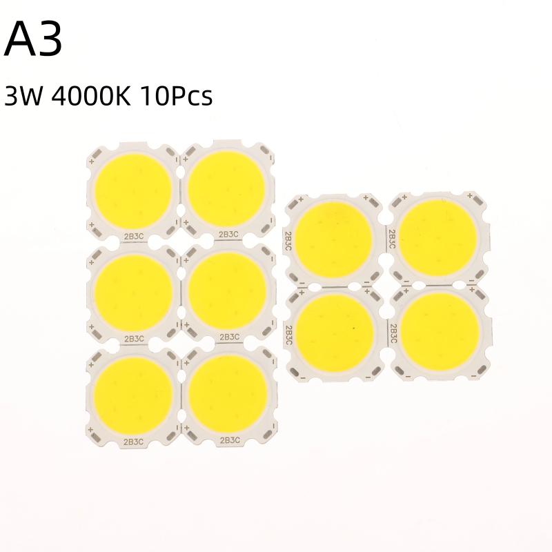 10ks LED čipů 3W 5W 7W 10W LED zdrojový čip Vysoce výkonná LED COB Boční žárovka Světlo Lampa Reflektor Stropní svítidlo Světla