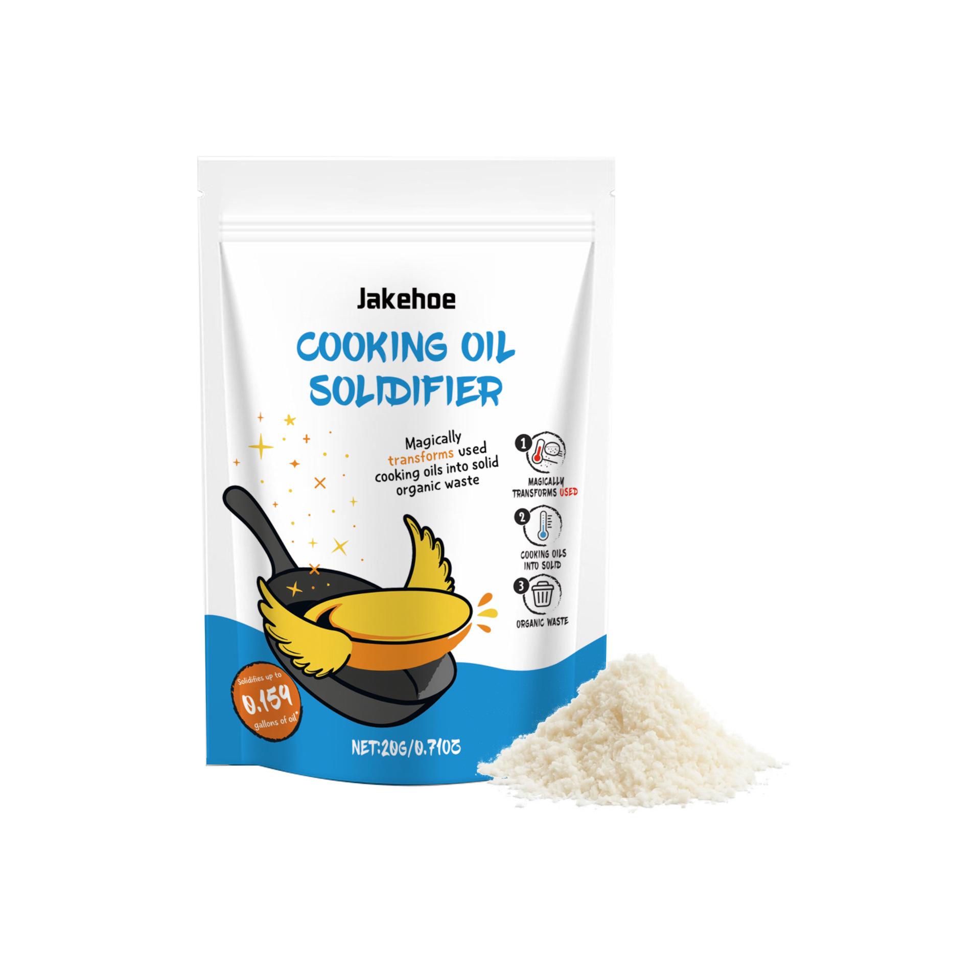 

JAKEHOE Cooking Oil Solidifier: Simplify Kitchen Grease Cleanup and Disposal