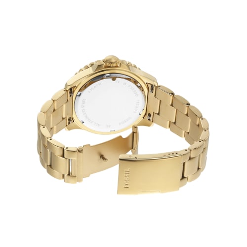 Fossil Men's Gold Watch, FOSSIL BLUE GMT FS5990