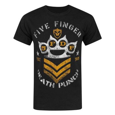 Koszulka Five Finger Death Punch FFDP Chevron Zespół Oficjalna Nowa Czarna