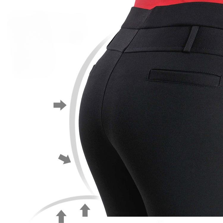 Elastic Straight Highwaisted Womens Plussize Pants Thick Casual Pants