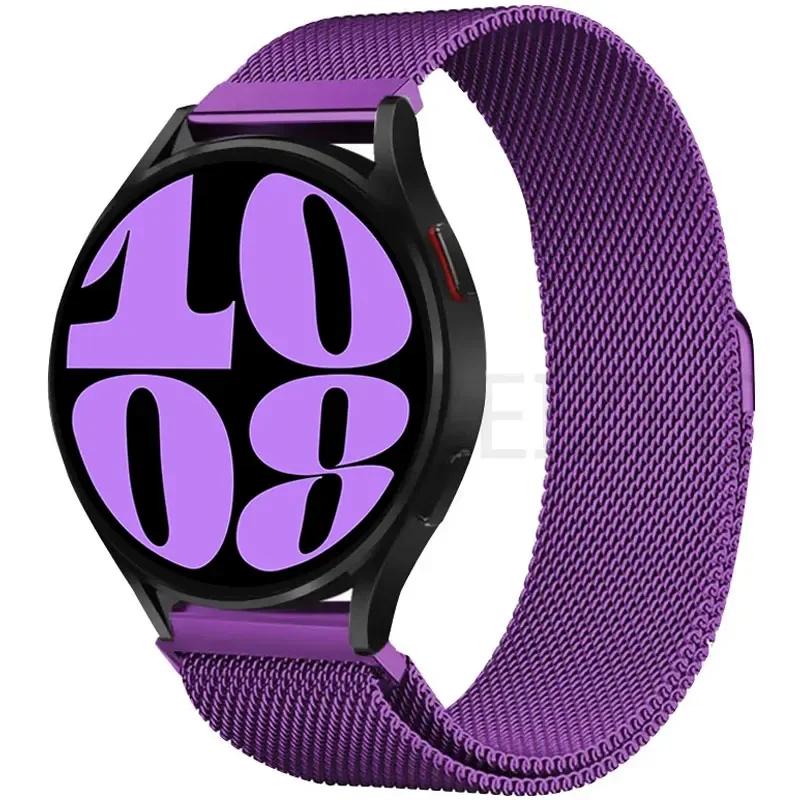 Milanese loop band for Samsung Galaxy Watch 7-FE-6-5-4-Classic 20mm 22mm Metal magnetic bracelet Huawei watch GT 5-4-3-2 strap