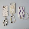 New Phone Accessory Wooden Chain Candy Beaded Luxury Phone Case Chains Acrylic Handle Lanyard Cell Mobile Patch Charm Strap