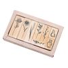 8 Pcs Vintage Decorative Rubber Stamp Plant Flower Pattern Wood Rubber Stamp for Journaling Scrapbooking Diary DIY Craft