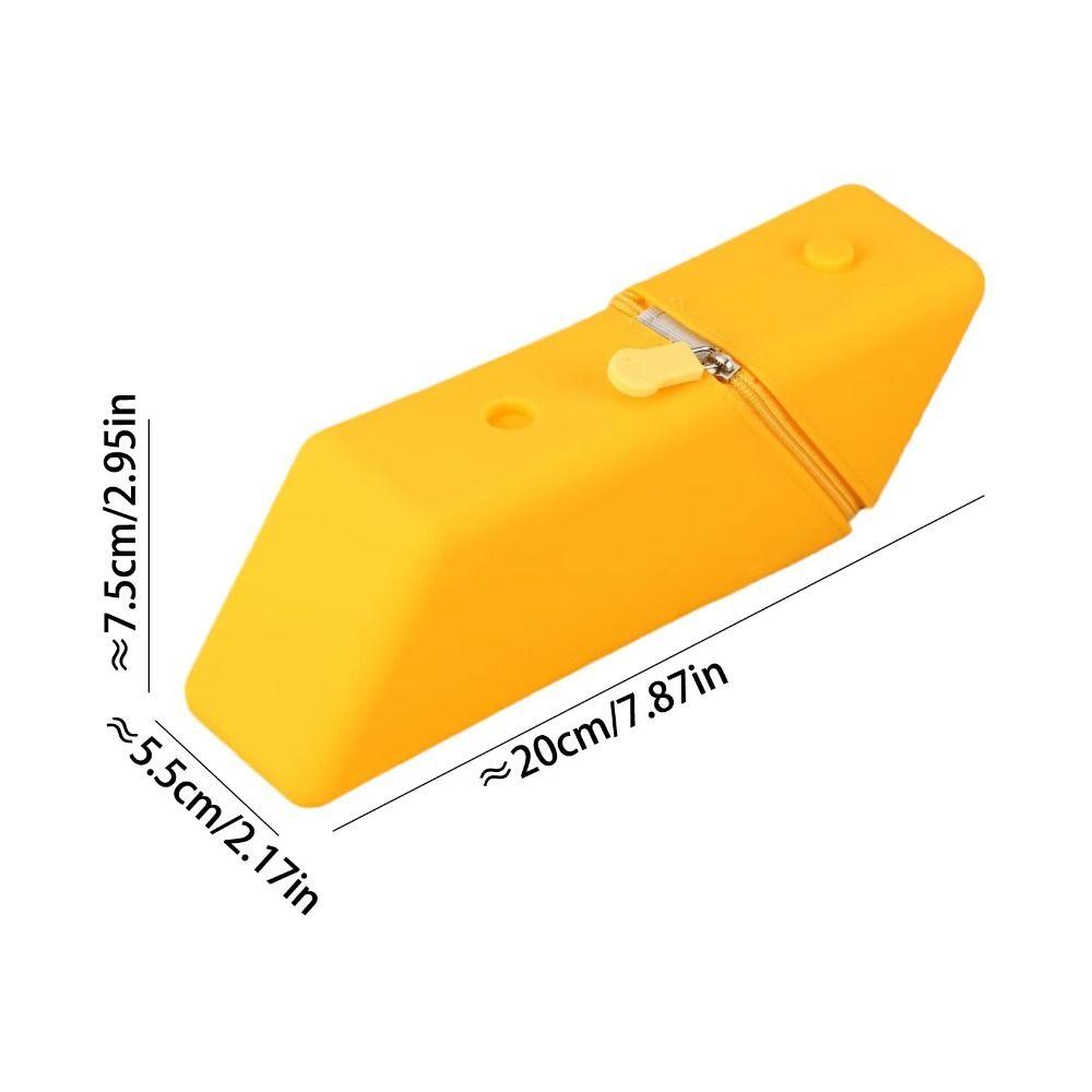 Vertical Stationery Organizer Stable Standing Pencil Bag Silicone Pencil Case  School Supplies