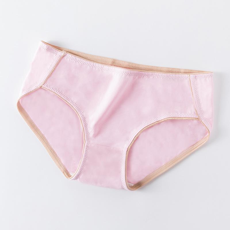 Damen-Baumwollunterwäsche, bequeme mittlere Taille, Baumwolle, hochelastische Reithose, atmungsaktive sexy Unterwäsche-Slips