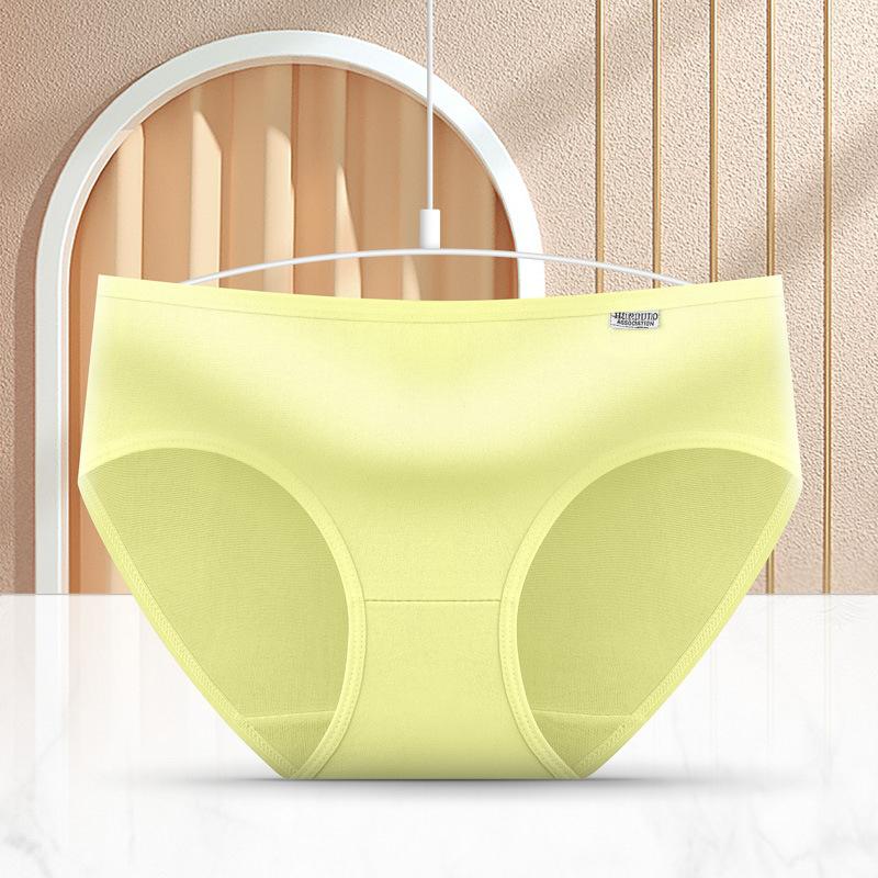 Plus Size Ladies Fashion New Cute Student Breathable Mid Waist Briefs