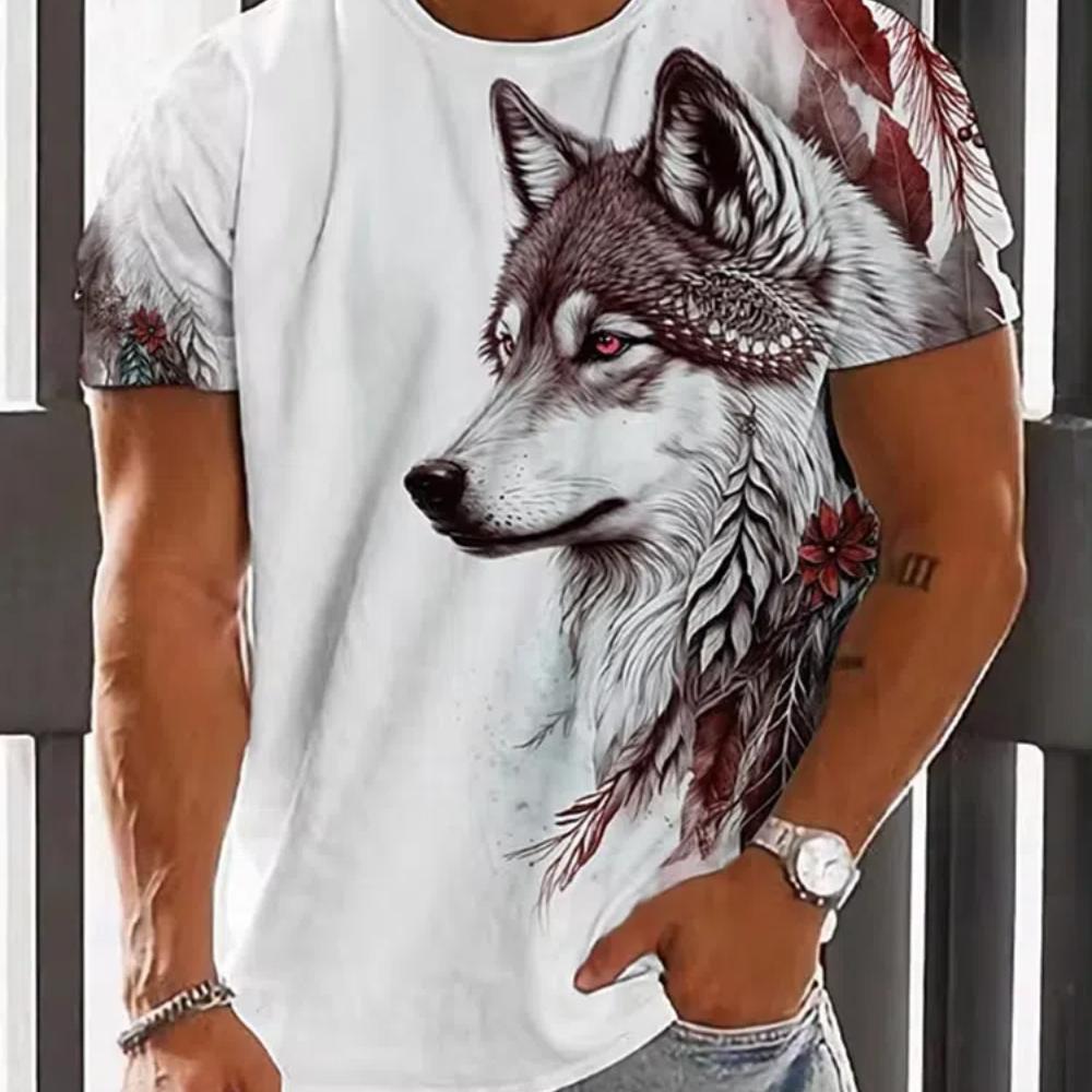 

Летняя мужская повседневная футболка с анимированным 3D-принтом дракона для занятий спортом на открытом воздухе, удобная уличная мода с короткими рукавами, топы с круглым вырезом 4XL