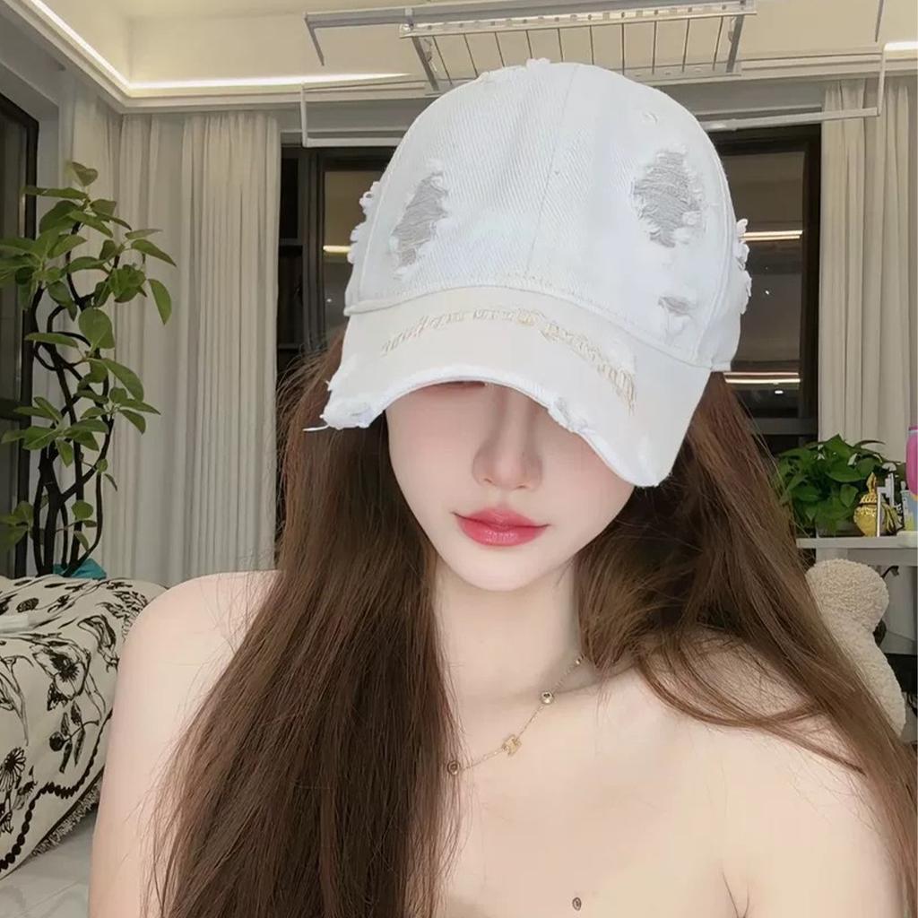 American Hole Wind Embroidery Letter Baseball Cap Men'S And Women'S Sunshade Retro Personality Versatile Cap