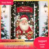 Cross-border Christmas Decoration: Santa Claus Door Banner for European & American Outdoor Parties