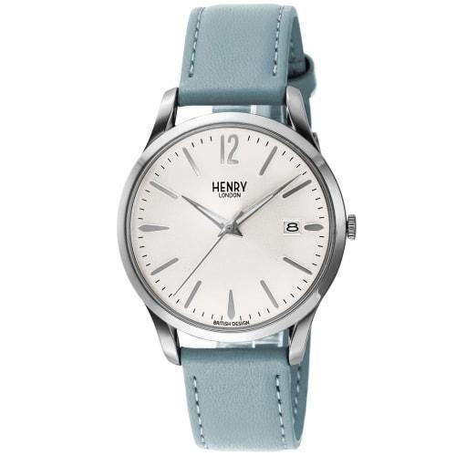 Henry London BAYSWATER Watch, Japan Exclusive, Silver Dial, Stainless Steel Crystal, Quartz Movement, 39mm, UK, London Watch HL39-S-0409, Black