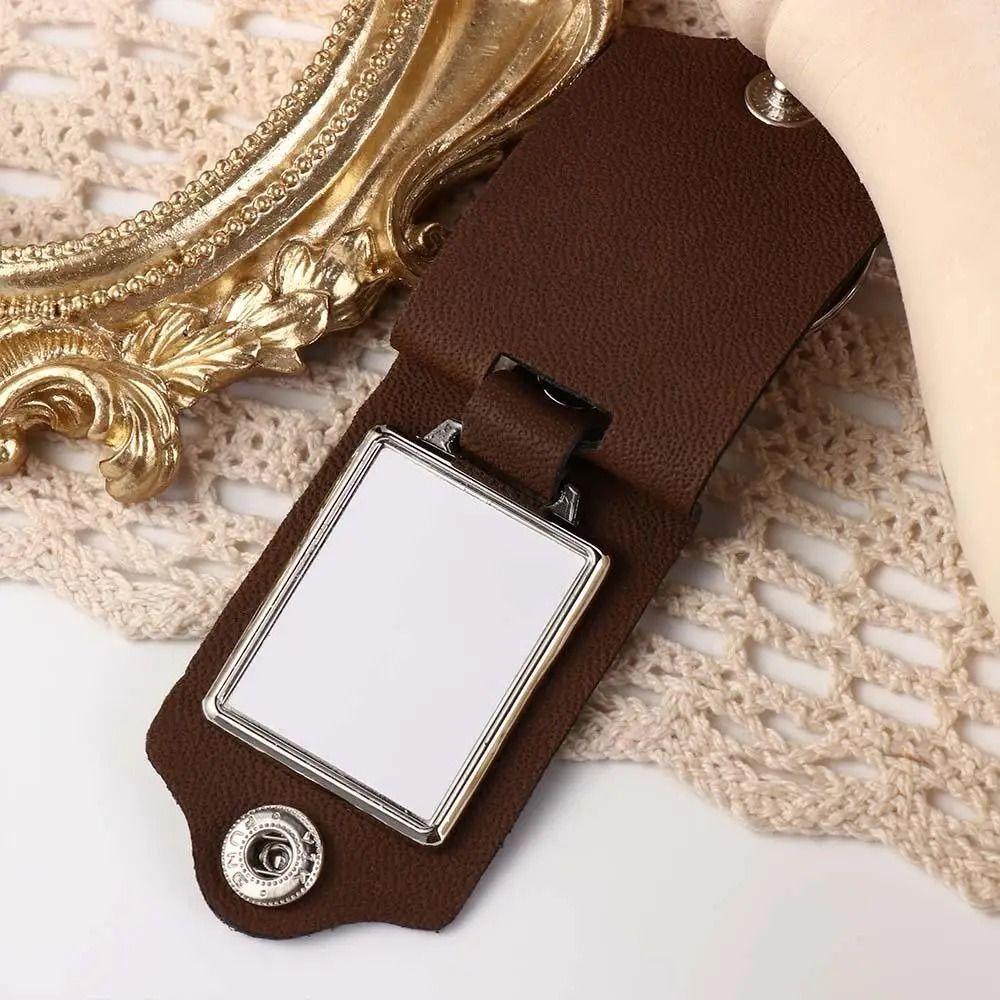PU Leather Photo Frame Metal Metal Key Chains Fashion Photo Keyring  Gift