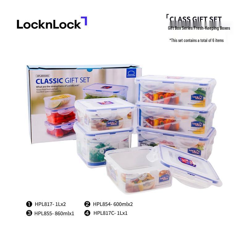 LOCK&LOCK 4-Piece Plastic Food Storage Container Set