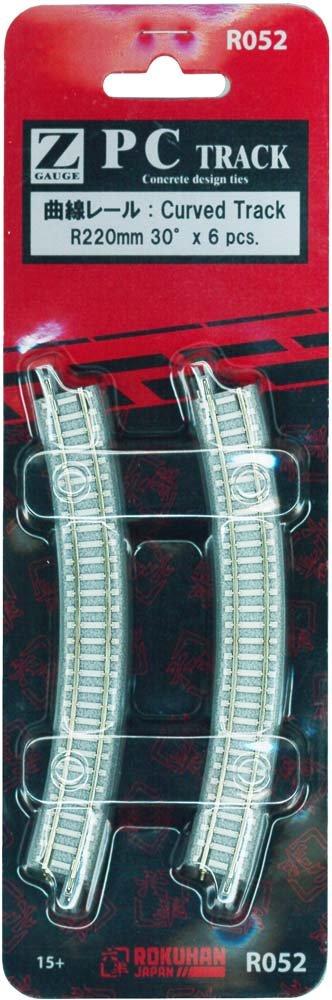 

Rokuhan Z gauge R052 PC track curved rail R220-30° (6 pieces)
