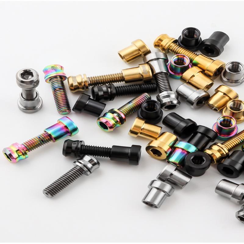 1/2Pcs Titanium Bolt M5X17Mm M5X19Mm Bicycle Nut Titanium Alloy Stem Bolts Road Folding Bike Screw Accessories