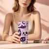 Car Tumbler 591ml Black Cat Ghost Skull Element Straw Cup Insulated Travel Cup Metal Drink Mug Stainless Steel Tumbler Coffee Tumbler