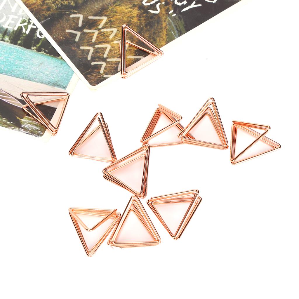 20PCS Mini Paperclip Iron Wire Triangle Portable Business Card Holder File Notebook Clip