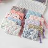 Kawaii Floral Travel Coin Purse Lipstick Cosmetic Small Storage Bag Cute Women Makeup Handbags Wallet Organizer Pouch Card Bags