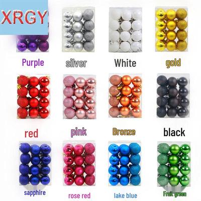 Galvanizované Zlaté a Třpytivé Vánoční Ozdoby - Lesklé Matné Plastové Koule na Stromečky & Dekorace