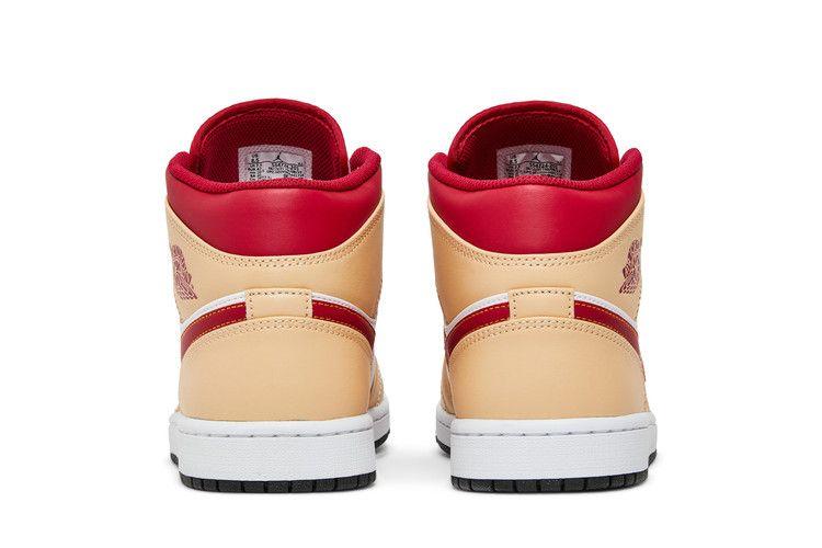 Air Jordan 1 Mid 'Light Curry Cardinal Red'