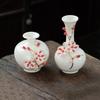 White Ceramics Vase Blossom Flower Vase Table Decorative Vases Aesthetic Sculpture Figure Home Desktop Center Decoration