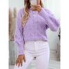 Women's Half-neck Twist Knit Autumn and Winter Loose Cable Pullover Sweater