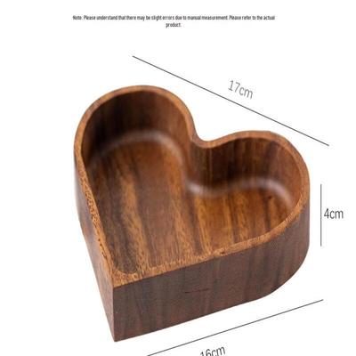 Ruhan Walnut Wood Heart-Shaped Serving Tray