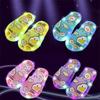 Novos chinelos infantis fofos e luminosos, sapatos de cristal, luzes brilhantes, meninos e meninas, desenho animado, brilhantes, fofos, bebês, legais, para ambientes internos e externos