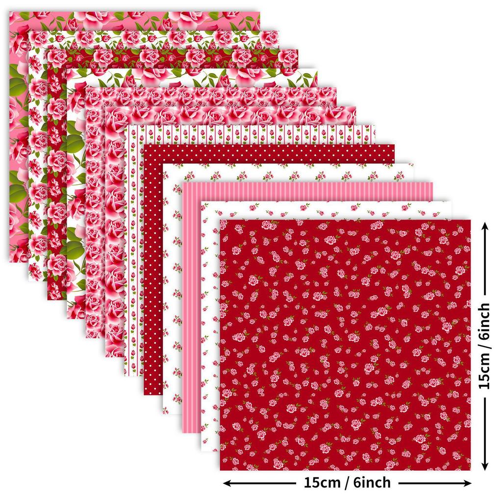 12 Rosa Blumen Valentinstag DIY Album Scrapbook Hintergrundpapier Karte Handkonto Materialpapier
