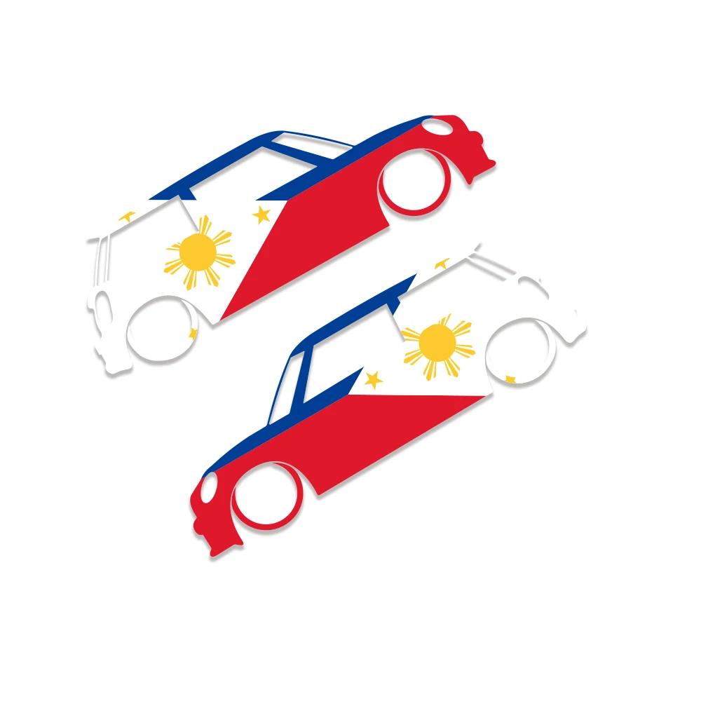 Car Sticker Creative Philippines Flag Stickers For MINI Cooper S R55 R56 R57 R60 F55 F56 F60 JCW Custom Vinyl Decoration Cover
