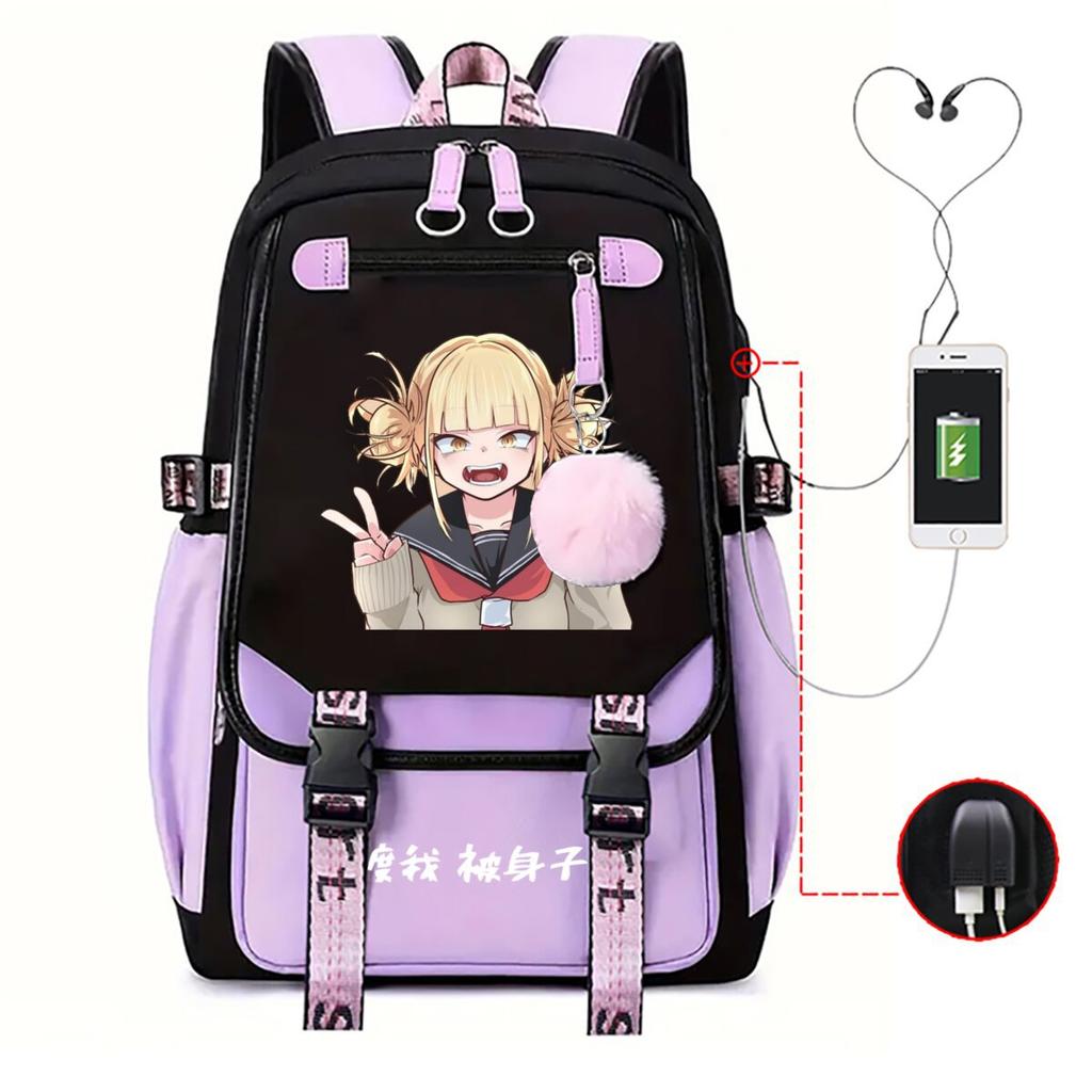 My Hero Academy Has the Same Peripheral Backpack, Animation Two-dimensional Printing, Primary and Secondary School Schoolbag.