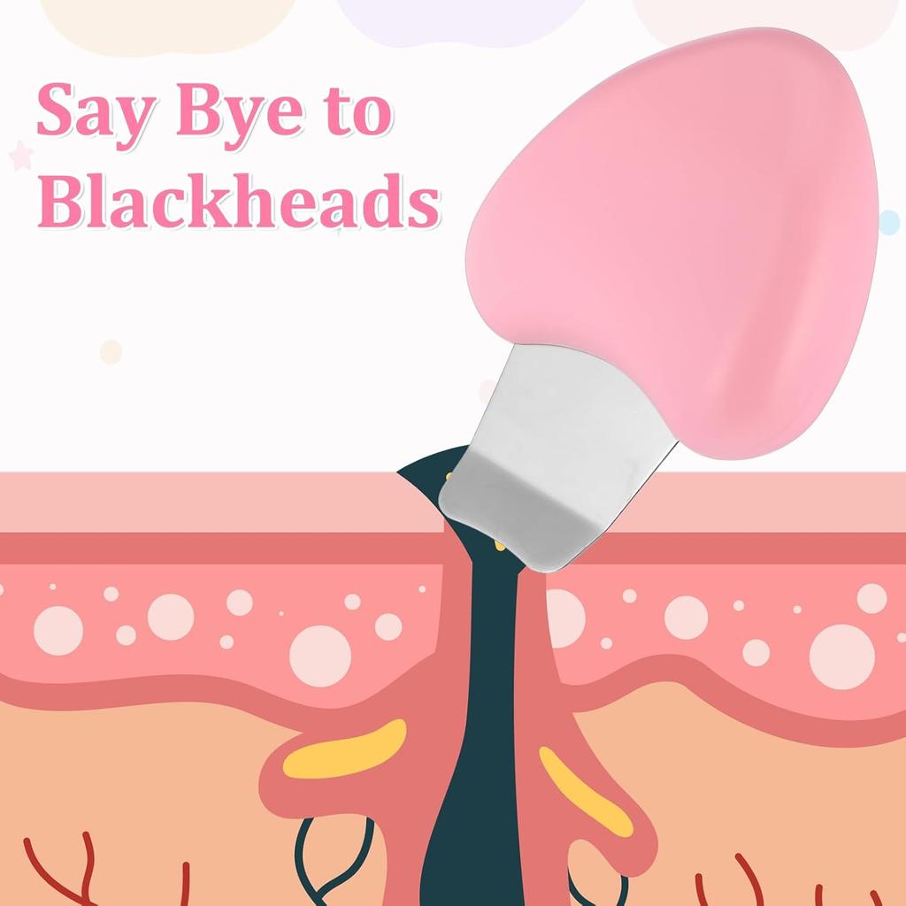 2 PCS Blackhead Remover Scraper Blackhead Remover Tools Deep Cleansing Face Scraper Nose Black Head Removers Silicone Face-Scraper Skin Care Tool