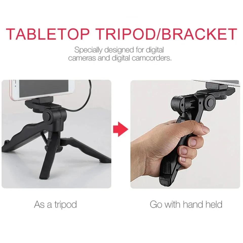 3-in-1 Phone Creator Kit: Foldable Tripod, Clip Mic, LED Light for 4K Streaming Vlogging